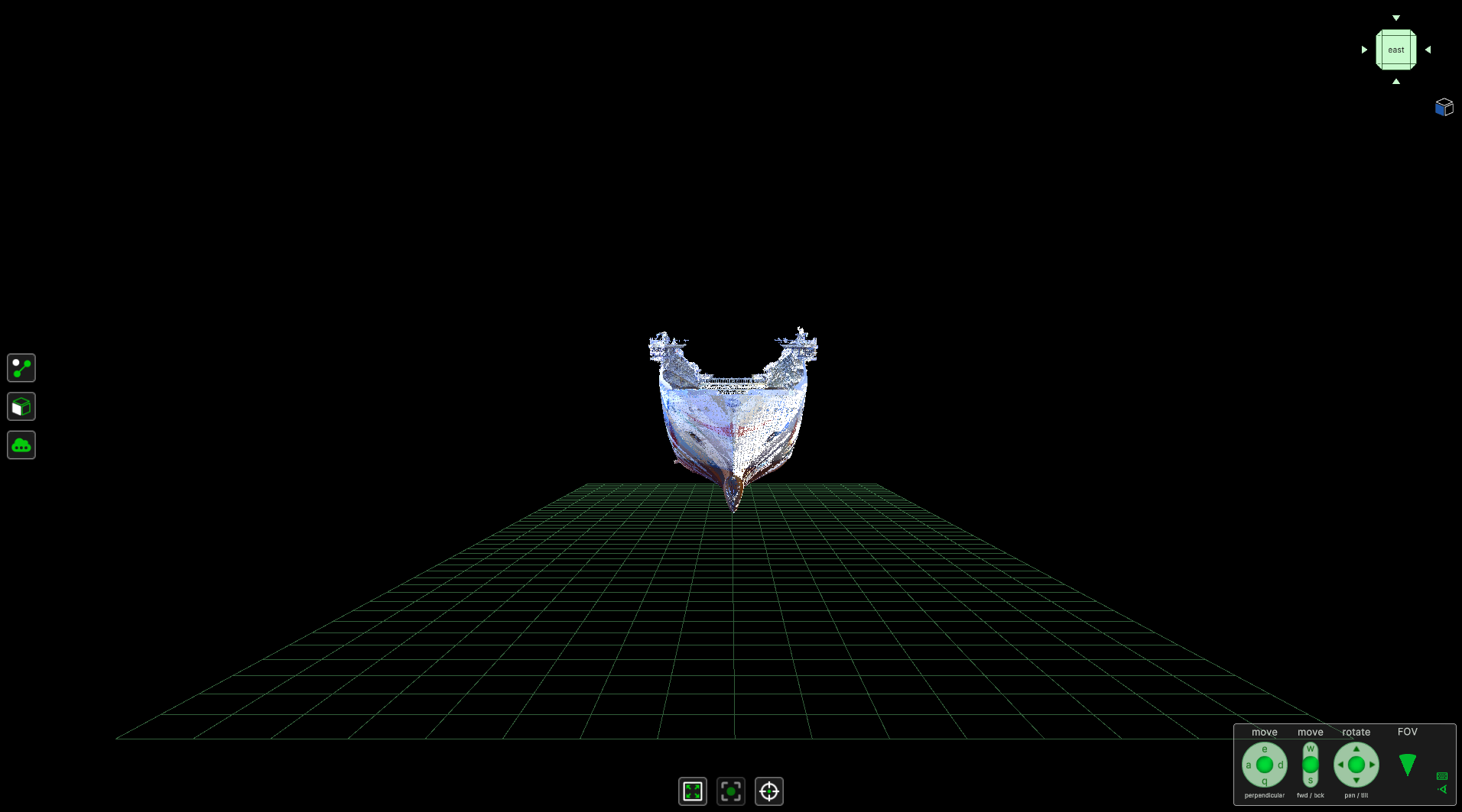 Norwegian Dawn point cloud - front view